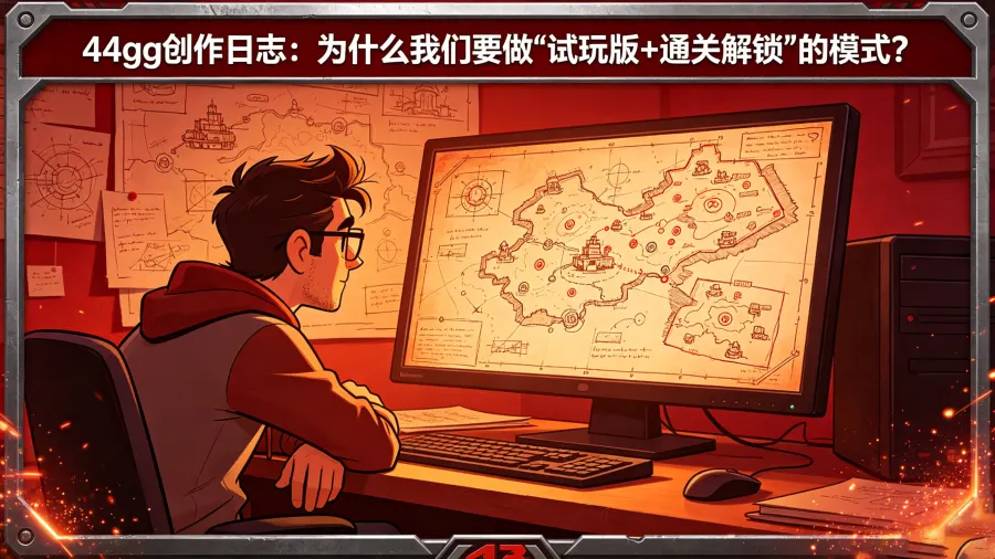 44gg 创作日志：为什么我们要做 “试玩版 + 通关解锁” 的模式？