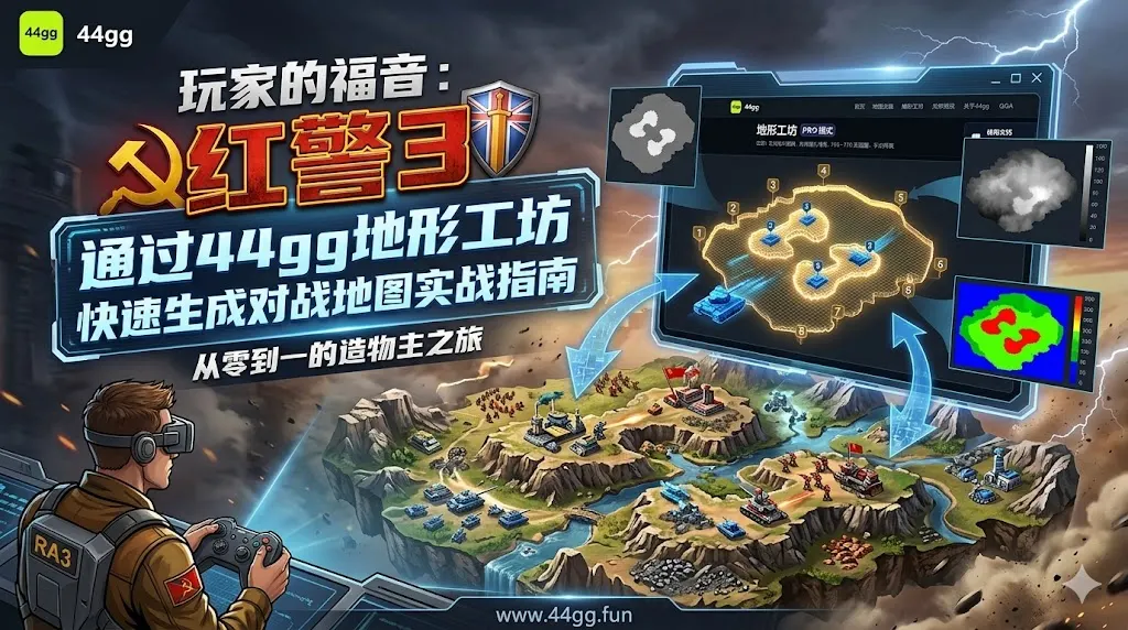 红警 3 地图制图实战：44gg 地形工坊 Pro 快速出地形全流程教程