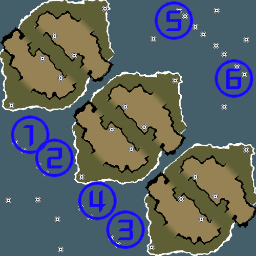 44gg红警3 4v4对战地图-登岛战